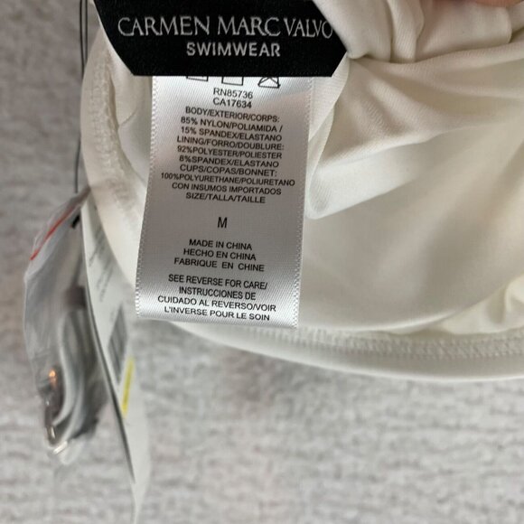 Carmen Marc Valvo Women's One Shoulder Twisted Tie Bikini Swim Top Sz M NWT 9945 - Picture 5 of 8